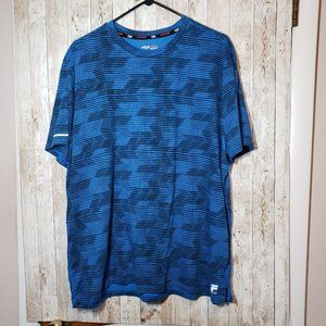 Fila Sport Men's Running Shirt Blue pattern XXXL (3X)